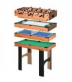 HOMCOM 4-In-1 Multi Games Table with Tennis Billiard Foosball Hockey 2 Types