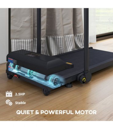 HOMCOM 2.5HP Folding Treadmill Walking Pad with Remote Control, 1-10KM/H