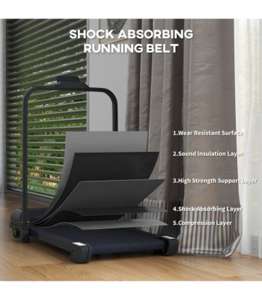 HOMCOM 2.5HP Folding Treadmill Walking Pad with Remote Control, 1-10KM/H