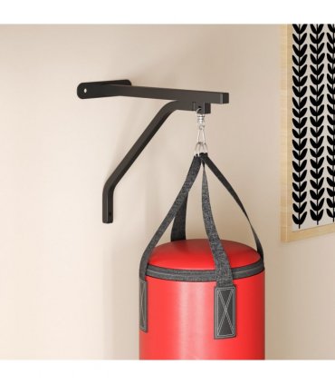 SPORTNOW Unfilled Punch Bag with Boxing Gloves and Wall Mounted Bracket