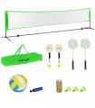 SPORTNOW Badminton Net Set, Height Adjustable Net for Pickleball, Volleyball