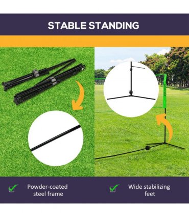 SPORTNOW Badminton Net Set, Height Adjustable Net for Pickleball, Volleyball
