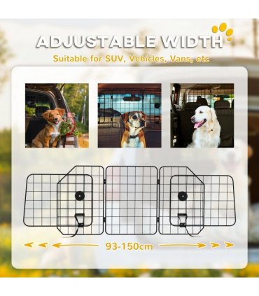 PawHut Dog Guard for SUVs, Vehicles, Vans, Car Barrier with Adjustable Width