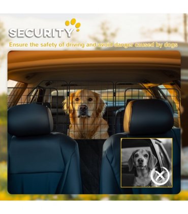 PawHut Dog Guard for SUVs, Vehicles, Vans, Car Barrier with Adjustable Width