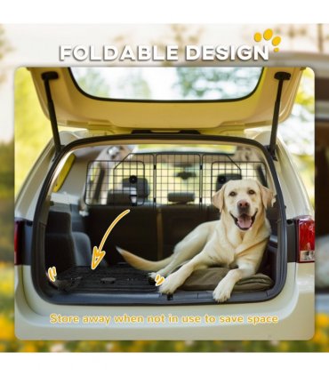 PawHut Dog Guard for SUVs, Vehicles, Vans, Car Barrier with Adjustable Width