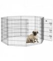 PawHut 8-Panel DIY Dog Pen with Door for Indoor/Outdoor Use, 91cm High