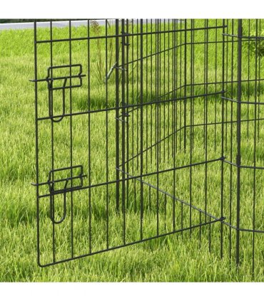 PawHut 8-Panel DIY Dog Pen with Door for Indoor/Outdoor Use, 91cm High