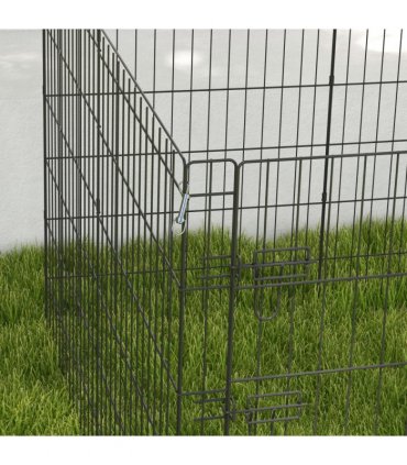 PawHut 8-Panel DIY Dog Pen with Door for Indoor/Outdoor Use, 91cm High