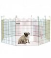 PawHut Pet Playpen Dog Puppy Crate Kennel w/ Door, 60H x Φ156cm