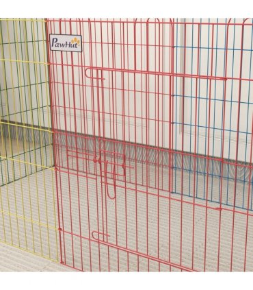 PawHut Pet Playpen Dog Puppy Crate Kennel w/ Door, 60H x Φ156cm