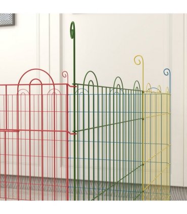 PawHut Pet Playpen Dog Puppy Crate Kennel w/ Door, 60H x Φ156cm