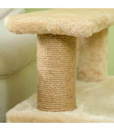 PawHut Dog Steps for Bed 4 Step Pet Stairs Cat House with Detachable Cover