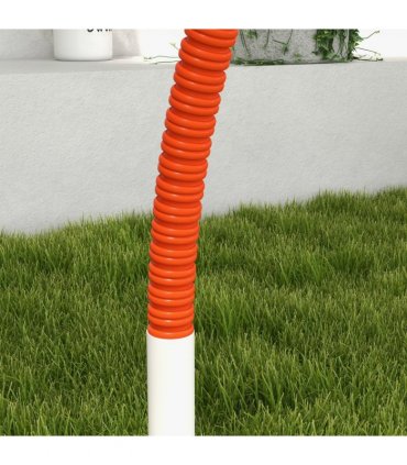 PawHut Dog Agility Equipment Set with 4 PCS Weave Pole, Orange