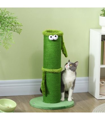 PawHut Cat Scratching Post for Indoor Cats with Sisal Rope Cover, Large Base