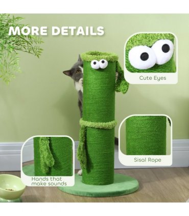 PawHut Cat Scratching Post for Indoor Cats with Sisal Rope Cover, Large Base