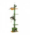 PawHut 230-275cm Floor-to-Ceiling Cat Tree for Indoor Cats with Cat House