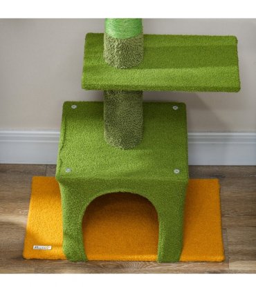 PawHut 230-275cm Floor-to-Ceiling Cat Tree for Indoor Cats with Cat House