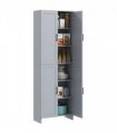 HOMCOM Modern Kitchen Cupboard Storage Cabinet with 6 Shelves, Grey