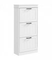 HOMCOM Slim Shoe Storage Cabinet with 3 Flip Drawers for Entryway, White