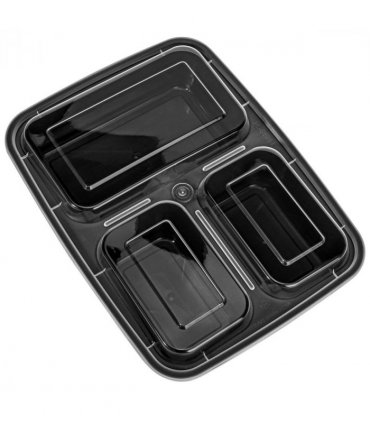 VINSANI 30pk 3 COMPARTMENTS MEAL PREP CONTAINERS 1010478