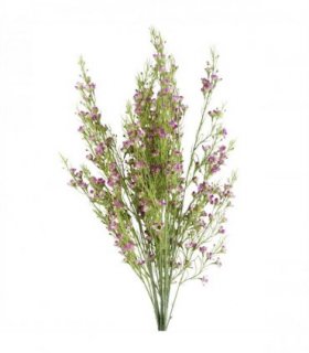 Pack of 6 x 100cm Artificial Foliage Stem with Small Flowers - Purple