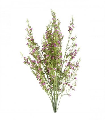Pack of 6 x 100cm Artificial Foliage Stem with Small Flowers - Purple