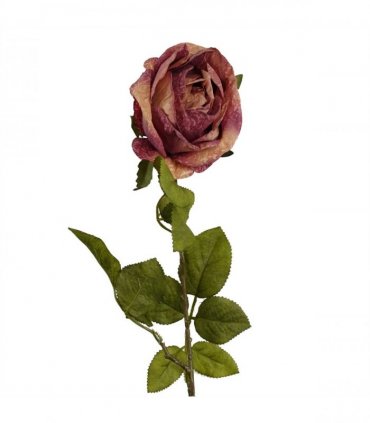 Pack of 6 x 70cm Artificial Dark Pink Rose