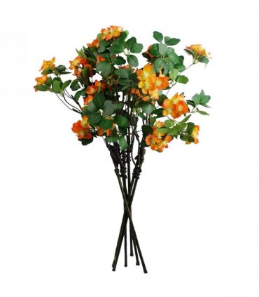 Pack of 6 x 60cm Flower Foliage Spray - Orange