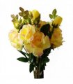 Pack of 6 x 80cm Artificial Yellow Rose Stem - 18 flowers