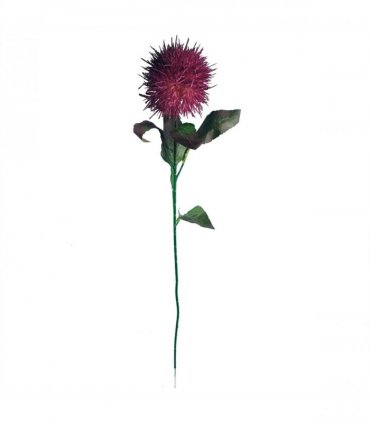 Pack of 6 x 70cm Globe Thistle Purple Ball Artificial Flower Stem
