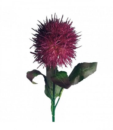Pack of 6 x 70cm Globe Thistle Purple Ball Artificial Flower Stem