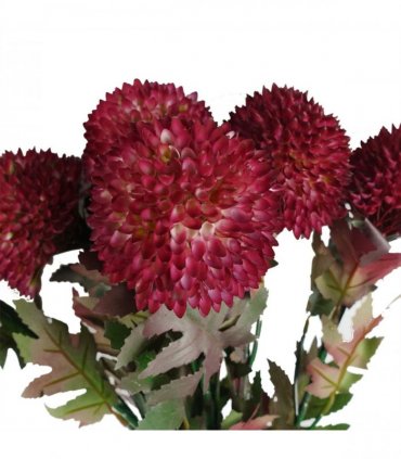 Pack of 6 x 70cm Large Ball Dahlia Artificial Flower Stem Pink