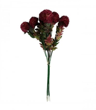 Pack of 6 x 70cm Large Ball Dahlia Artificial Flower Stem Pink