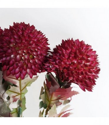 Pack of 6 x 70cm Large Ball Dahlia Artificial Flower Stem Pink