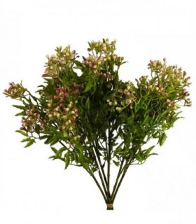 Pack of 6 x 55cm Artificial Foliage Stem with Pink Berries