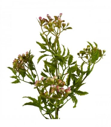 Pack of 6 x 55cm Artificial Foliage Stem with Pink Berries