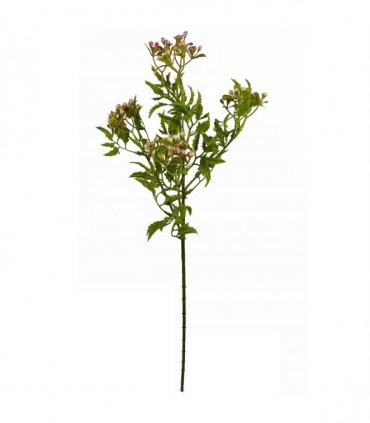 Pack of 6 x 55cm Artificial Foliage Stem with Pink Berries