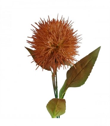 Pack of 6 x 70cm Globe Thistle Yellow Ball Artificial Flower Stem