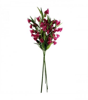 Pack of 6 x 100cm Trumpet Artificial Flower Stem Fuchsia Pink