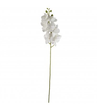 Pack of 6 x 100cm Artificial Phalaenopsis Orchid White Stem