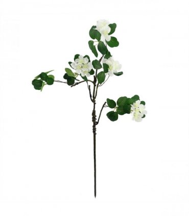 Pack of 6 x 60cm Flower Foliage Spray - White