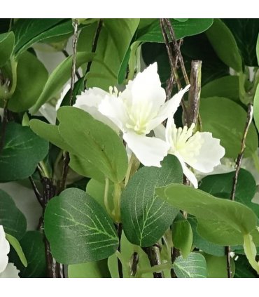 Pack of 6 x 60cm Flower Foliage Spray - White