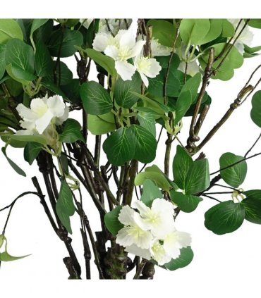 Pack of 6 x 60cm Flower Foliage Spray - White