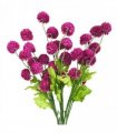 Pack of 6 x 50cm Dahlia Pompom Pink Artificial Stem