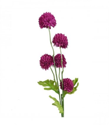 Pack of 6 x 50cm Dahlia Pompom Pink Artificial Stem