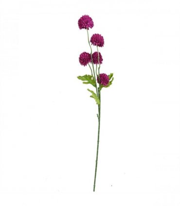 Pack of 6 x 50cm Dahlia Pompom Pink Artificial Stem