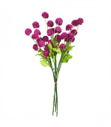 Pack of 6 x 50cm Dahlia Pompom Pink Artificial Stem