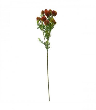 Pack of 6 x 55cm Craspedia Stem Red Artificial