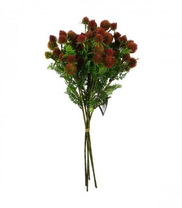 Pack of 6 x 55cm Craspedia Stem Red Artificial