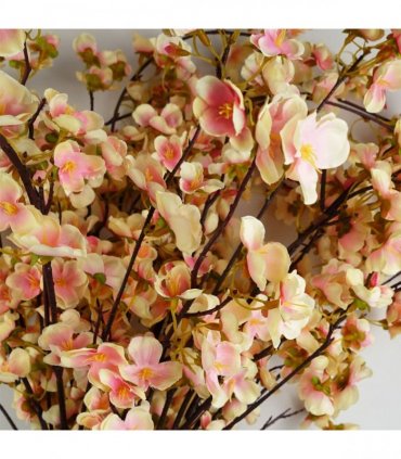 Pack of 6 x 110cm Natural Pink Trailing Cherry Blossom Stem Artificial
